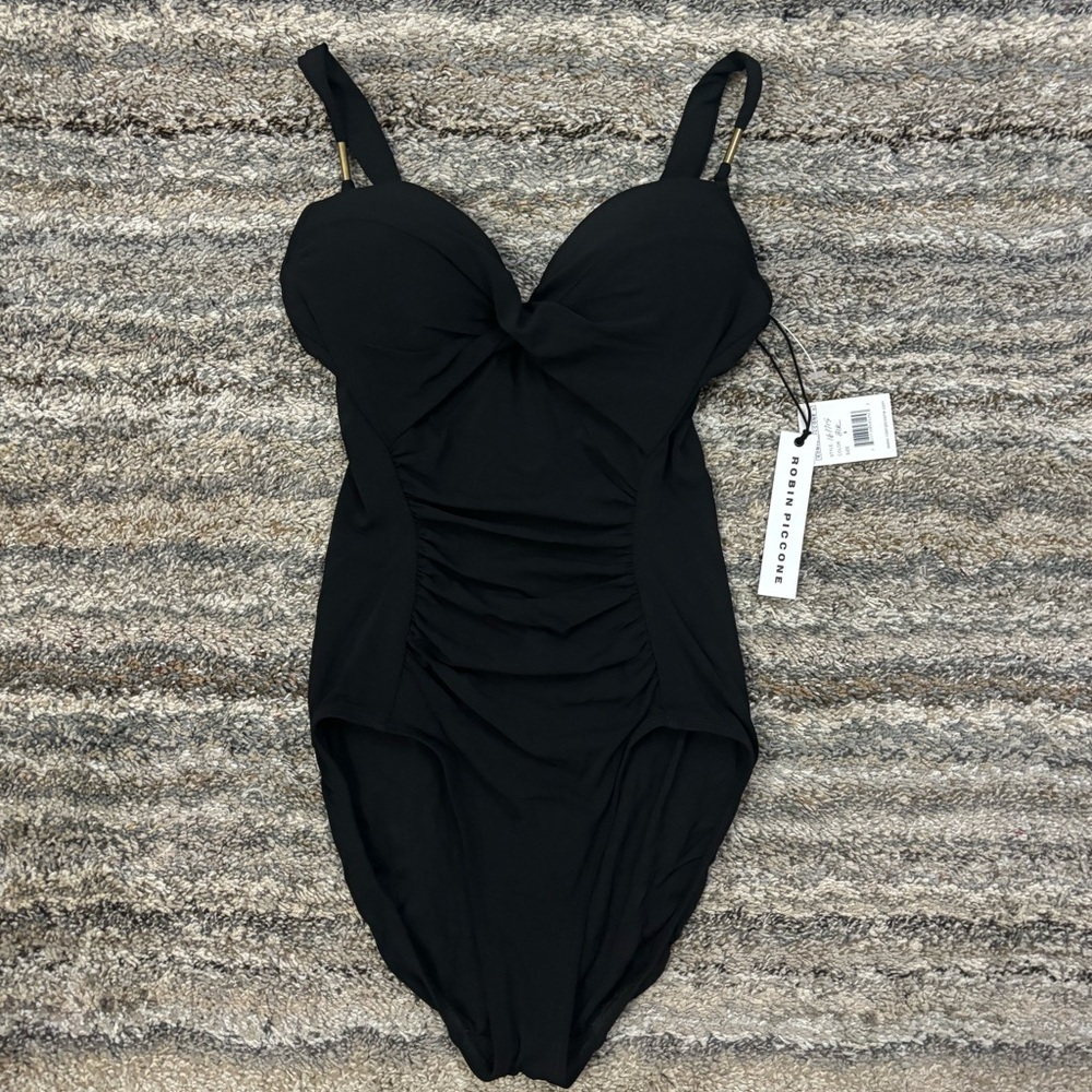 Black Robin Piccone One Piece Sz 8 NWT | Robin Piccone One Piece Swimsuit | Swim